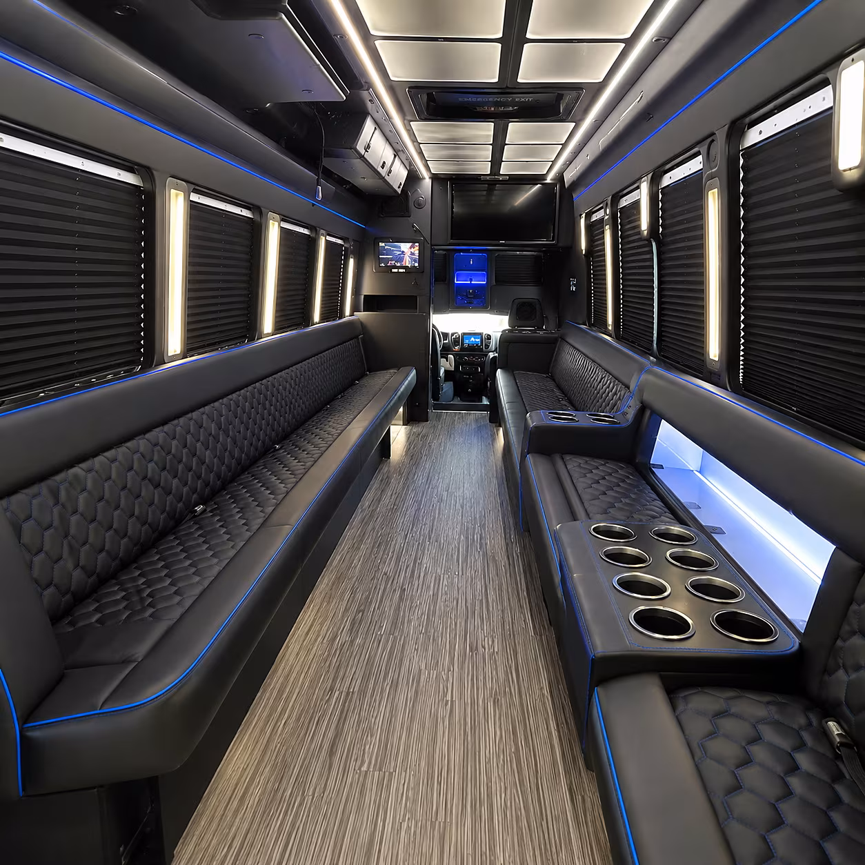 Henderson Bachelor & Bachelorette Transportation party bus interior