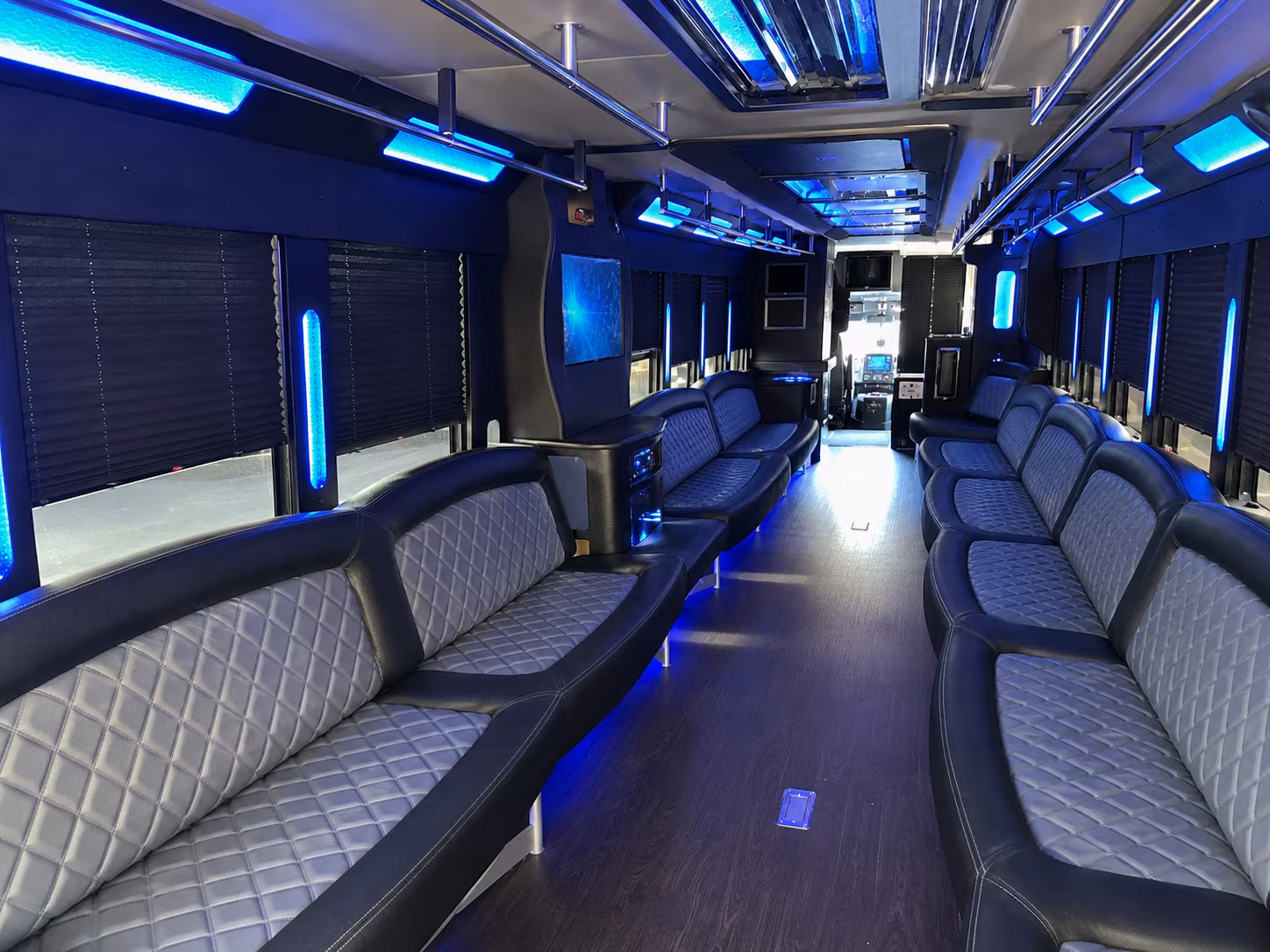 Henderson Birthday, Sweet 16, & Quinceañera Transportation party bus interior