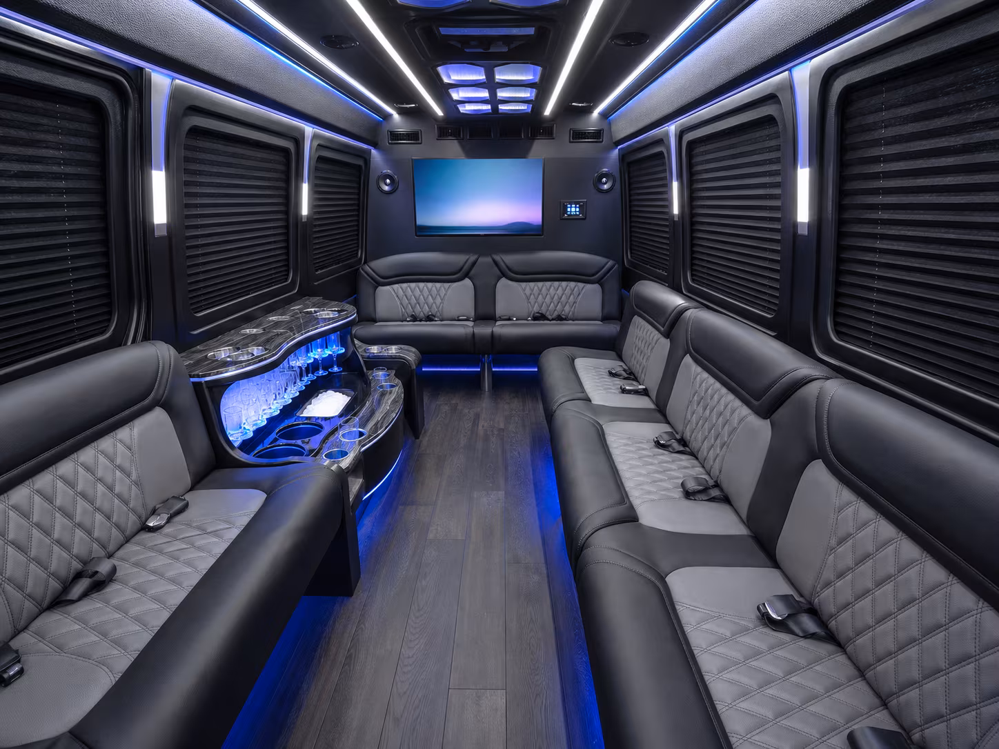 Henderson Corporate Transportation party bus interior