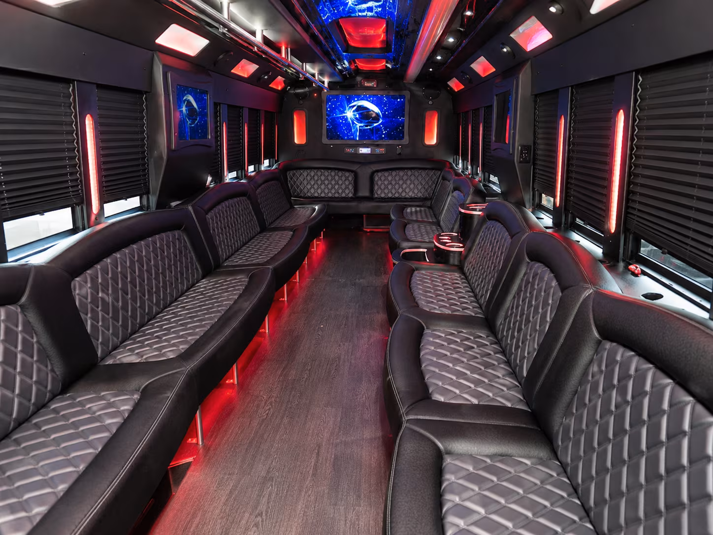 Henderson Private Event Transportation party bus interior