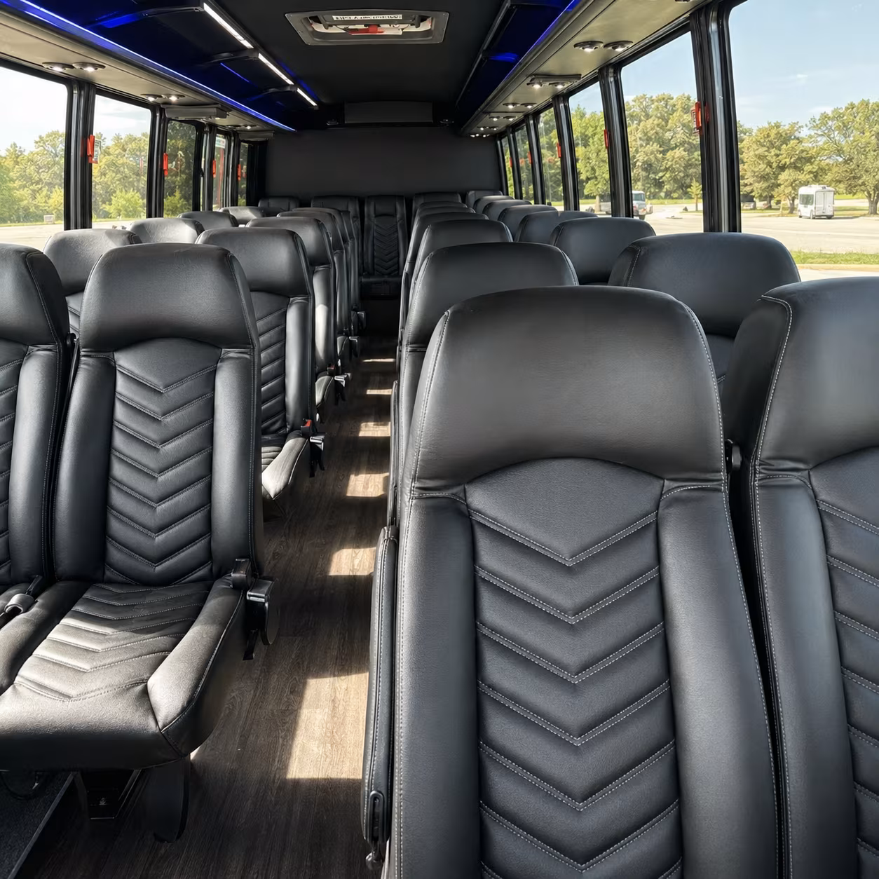 Henderson School Event Transportation party bus exterior