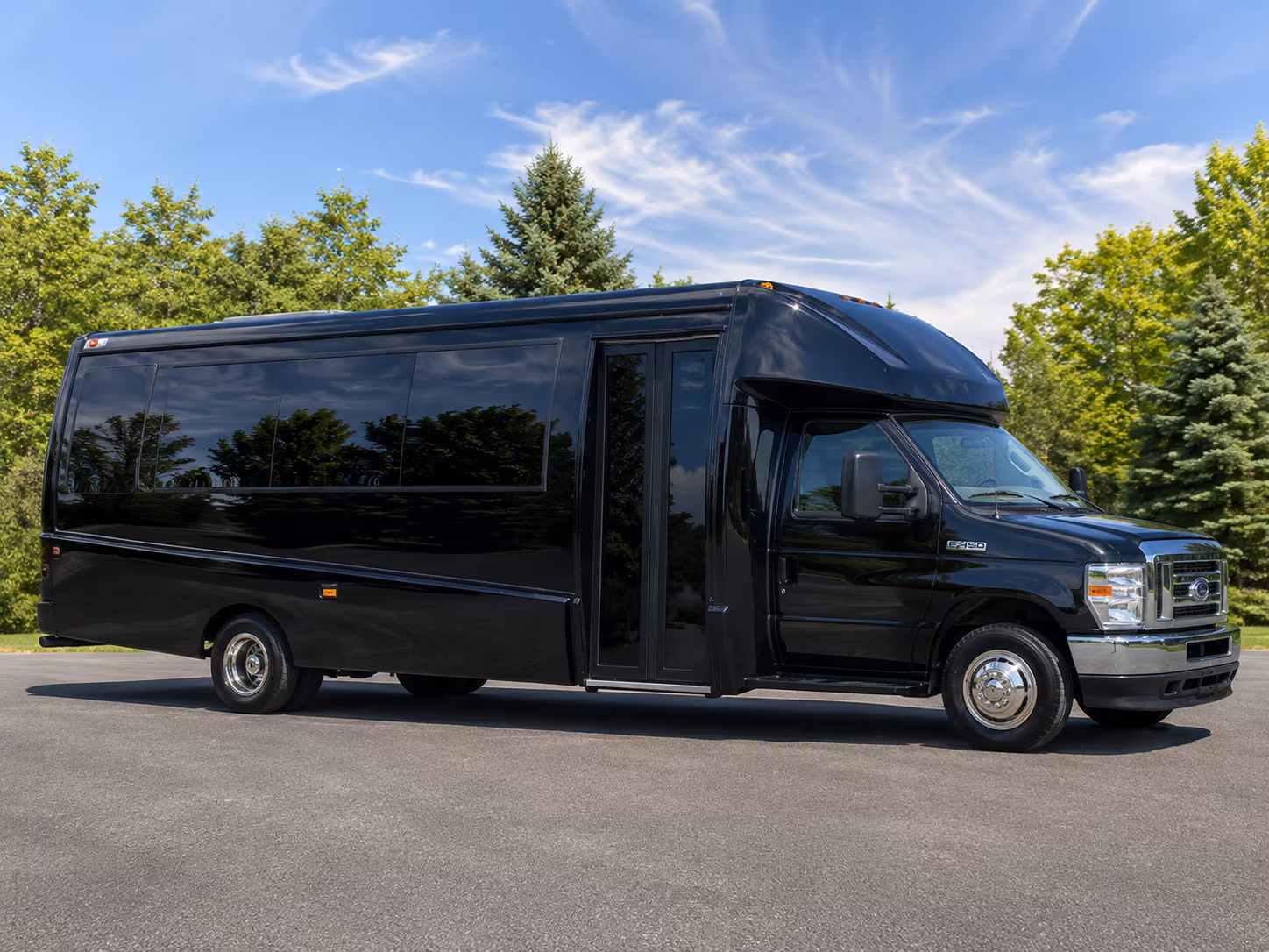 Henderson School Event Transportation party bus interior