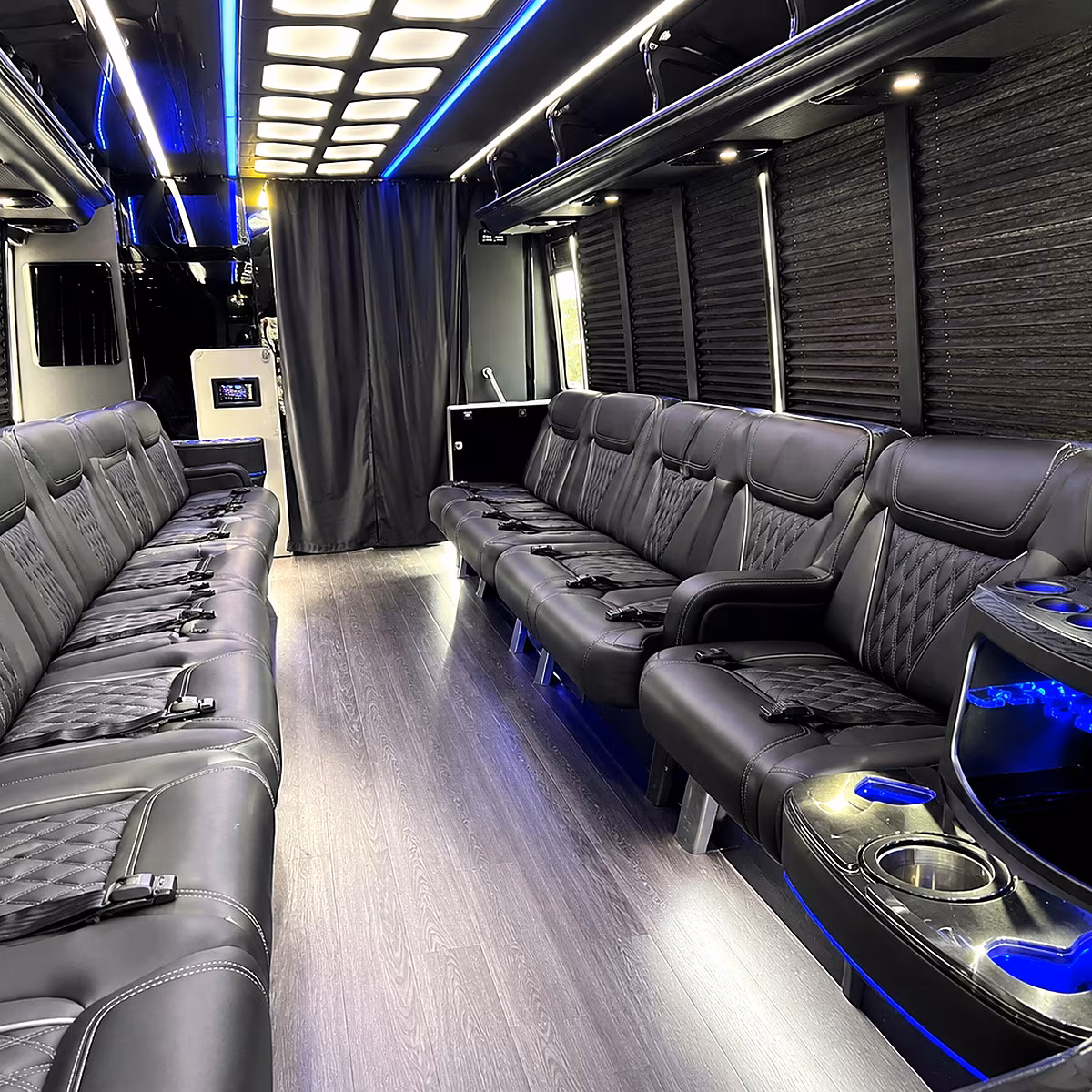 Henderson Winery Tour & Pub Crawl Transportation party bus interior